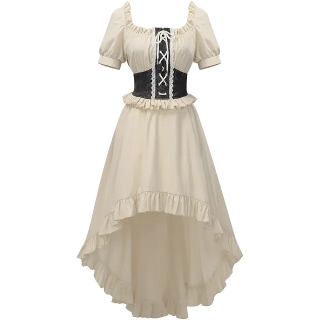 Women's Off-Shoulder Ruffled Knight Cosplay Dress detail 4