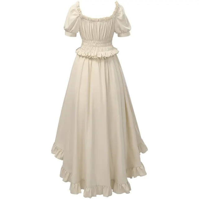 Women's Off-Shoulder Ruffled Knight Cosplay Dress detail 5