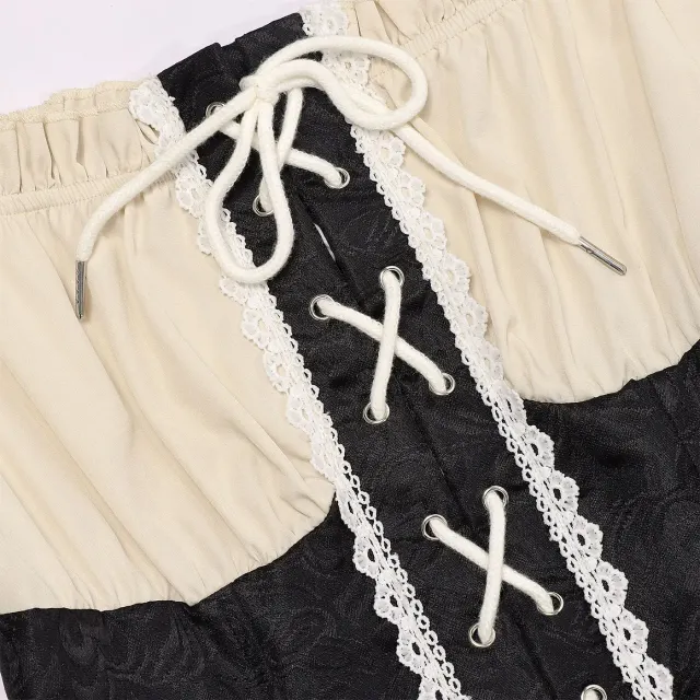 Women's Off-Shoulder Ruffled Knight Cosplay Dress detail 6