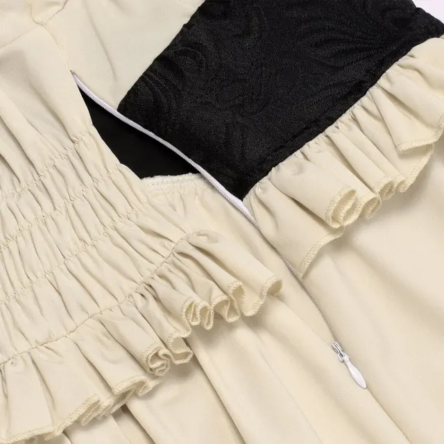 Women's Off-Shoulder Ruffled Knight Cosplay Dress detail 9