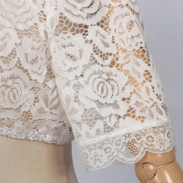 Women's Solid Lace Short-Sleeve Oktoberfest Cosplay Shirt detail 4