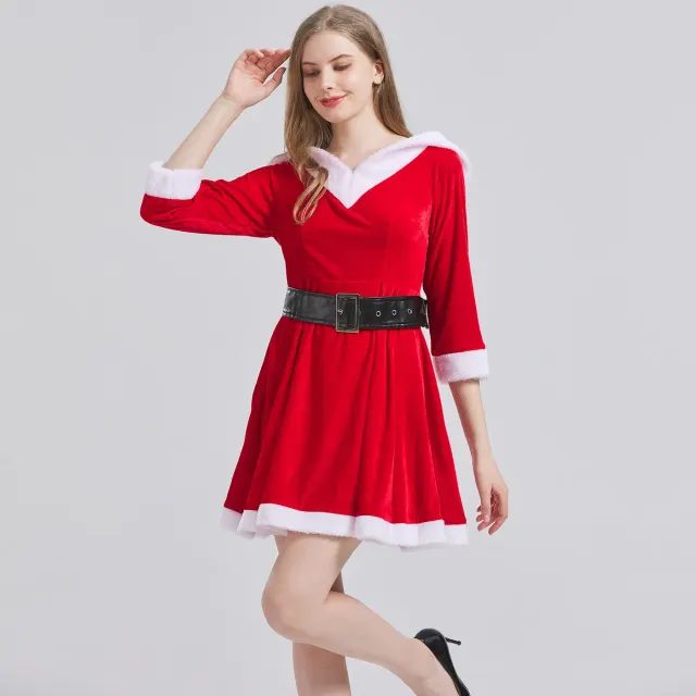 2025 Women's Medieval Christmas Cosplay Stage Dress detail 1