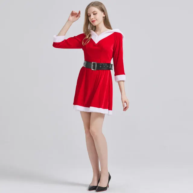 2025 Women's Medieval Christmas Cosplay Stage Dress detail 9