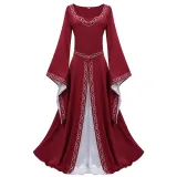 Color-Block Dress - Red