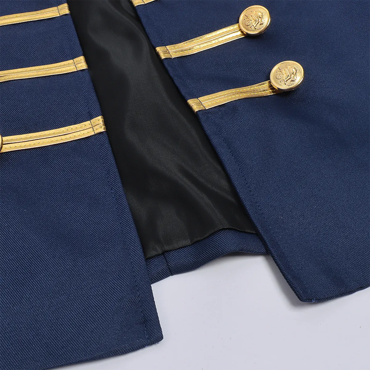 Women's Medieval Court Gold-Button Double-Breasted Stage Jacket detail 5