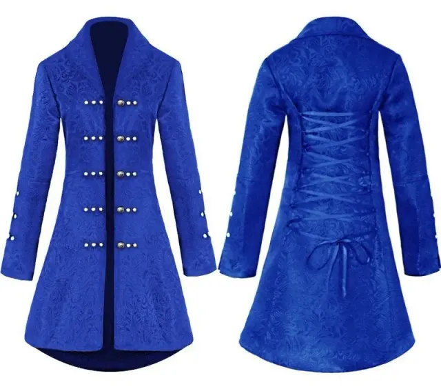 Women's Medieval Jacquard Midi Dress for Stage and Cosplay detail 3