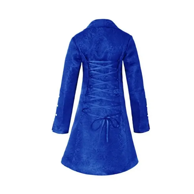 Women's Medieval Jacquard Midi Dress for Stage and Cosplay detail 5