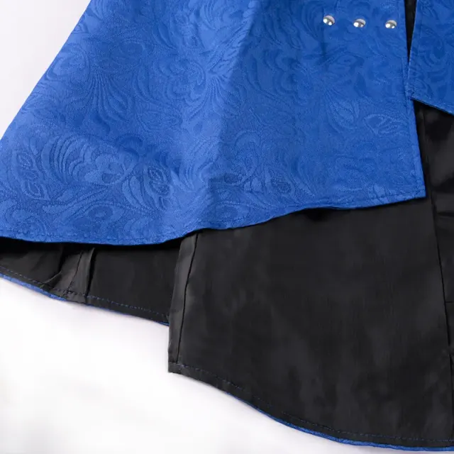 Women's Medieval Jacquard Midi Dress for Stage and Cosplay detail 9
