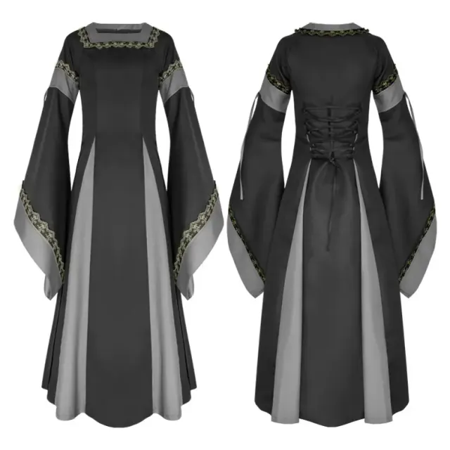 Women's Medieval Renaissance Irish Long Dress for Theater Cosplay detail 4