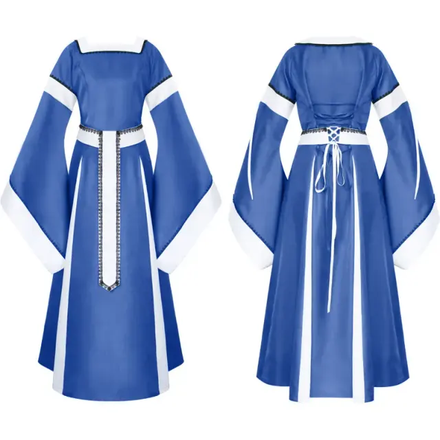 Women's Medieval Renaissance Irish Long Dress for Theater Cosplay detail 13