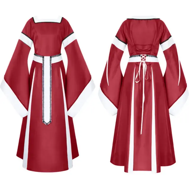 Women's Medieval Renaissance Irish Long Dress for Theater Cosplay detail 14