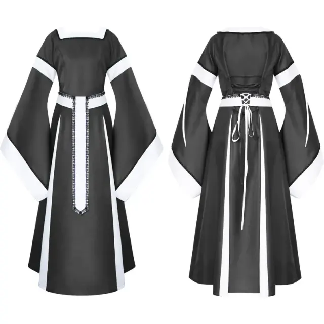Women's Medieval Renaissance Irish Long Dress for Theater Cosplay detail 15
