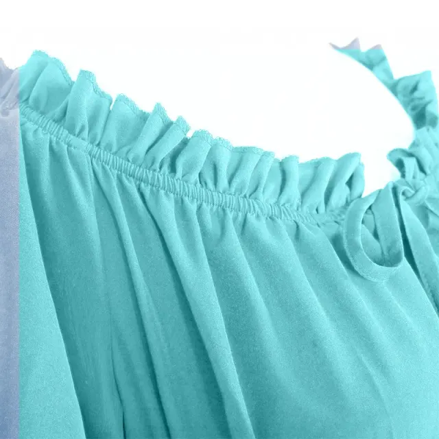 Women's Medieval Renaissance Irregular Hem Short-Sleeve Dress detail 21