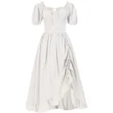 Court Short-Sleeve Dress - White