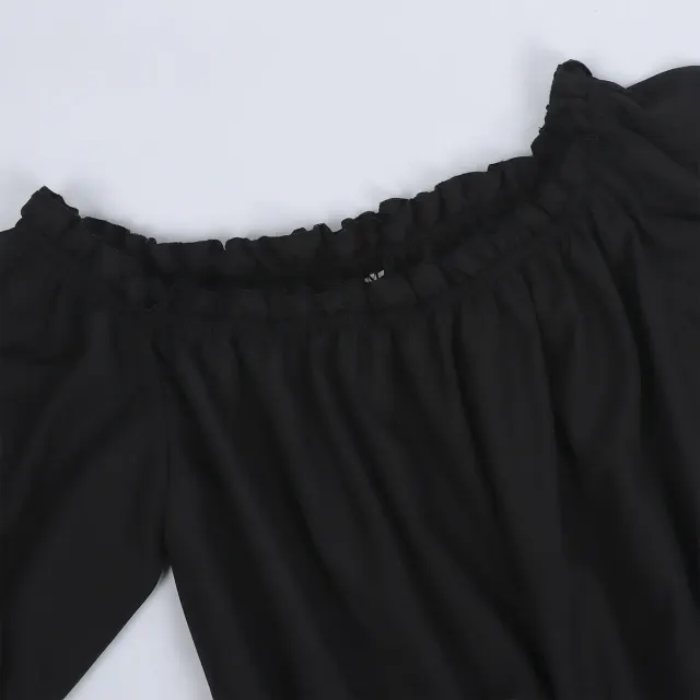 Women's Off-Shoulder Ruffle Short Sleeve Solid Blouse detail 11
