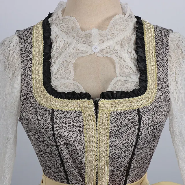 Women's Oktoberfest Bavarian Lace Bodice Cosplay Dress detail 3