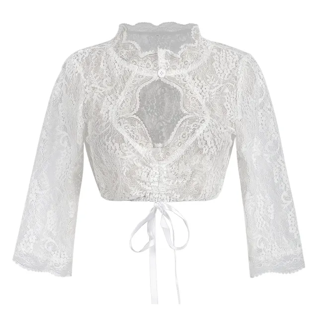 Women's Oktoberfest Bavarian Lace Bodice Cosplay Dress detail 6
