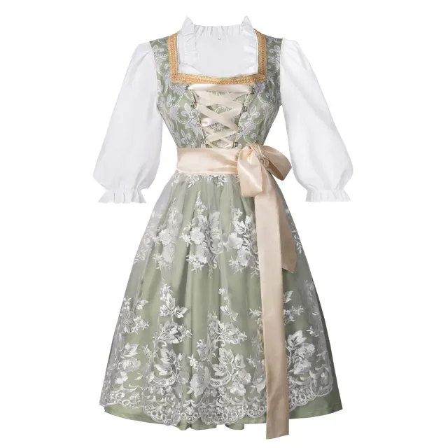 Women's Oktoberfest Beer Dress Lace Jacquard Stage Costume detail 15