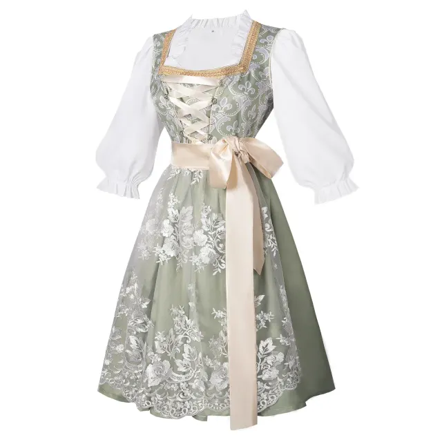 Women's Oktoberfest Beer Dress Lace Jacquard Stage Costume detail 16