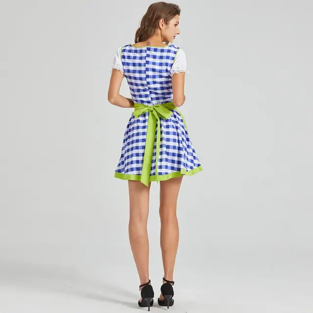 Women's Oktoberfest Lace Maid Dress Set, Color-Block Styles detail 8