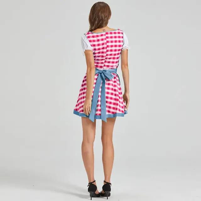 Women's Oktoberfest Lace Maid Dress Set, Color-Block Styles detail 10