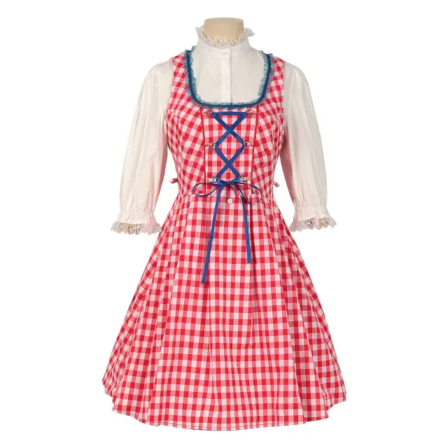 Women's Oktoberfest Lace Maid Dress Set, Color-Block Styles detail 13