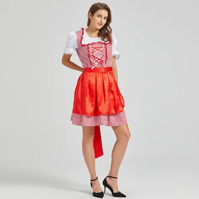 Women's Oktoberfest Lace Maid Dress Set, Color-Block Styles detail 17