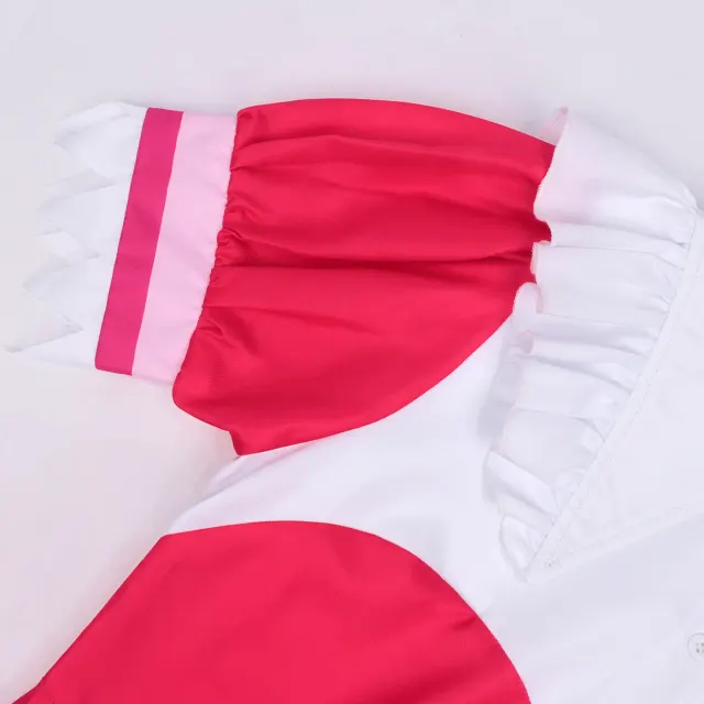 Women's Pink Anime Cosplay Dress Full Set for Halloween detail 3