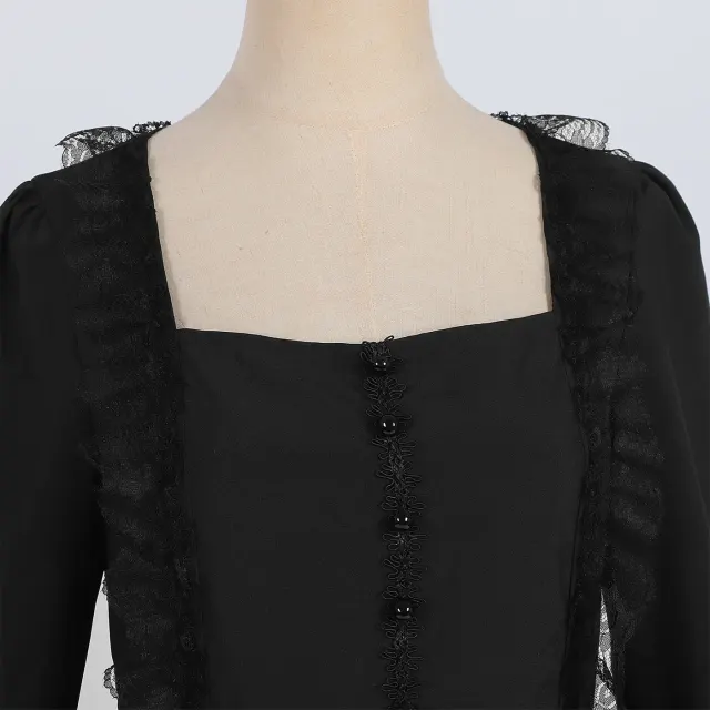 Women's Plus Size Renaissance Lace Court Dress for Halloween Cosplay detail 2