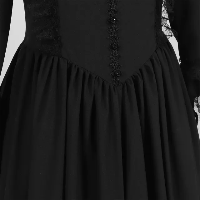 Women's Plus Size Renaissance Lace Court Dress for Halloween Cosplay detail 3
