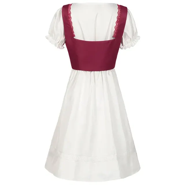 Women's Plus Size Steampunk Gothic Victorian Ruffled Dress detail 2