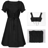 Sleeveless Ruffle Dress - Black