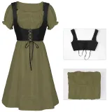 Sleeveless Ruffle Dress - Green