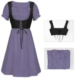 Sleeveless Ruffle Dress - Purple