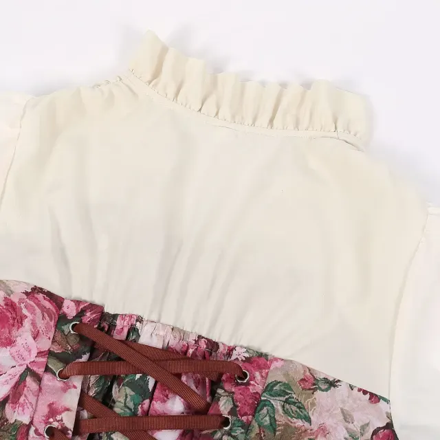 Renaissance-Hofkleid mit Korsett für Damen für Bühne und Cosplay Detail 11