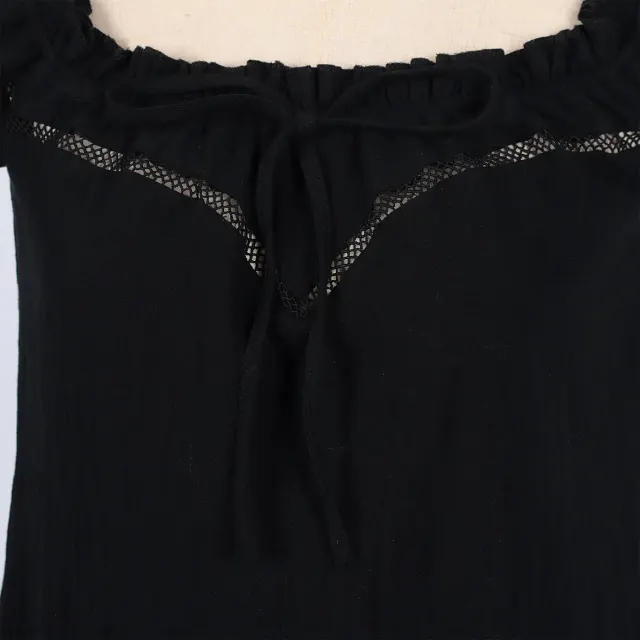 Women's Renaissance Off-Shoulder Puff Sleeve Loose Summer Blouse detail 22