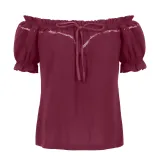 Renaissance Blouse - Wine Red
