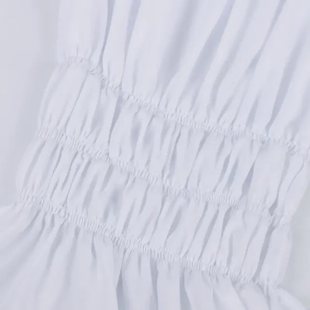 Women's Renaissance Off-Shoulder Ruffled Blouse in White detail 12
