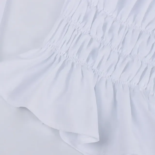 Women's Renaissance Off-Shoulder Ruffled Blouse in White detail 13