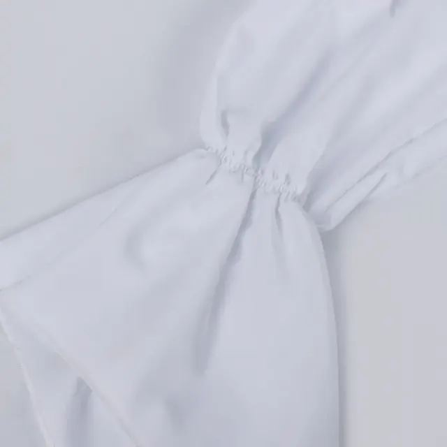 Women's Renaissance Off-Shoulder Ruffled Blouse in White detail 14