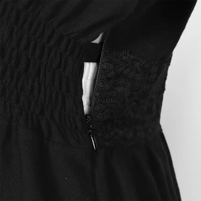 Women's Renaissance Square Neck Flared Sleeve Costume Dress detail 3