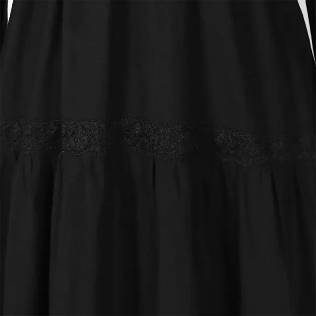 Women's Renaissance Square Neck Flared Sleeve Costume Dress detail 9