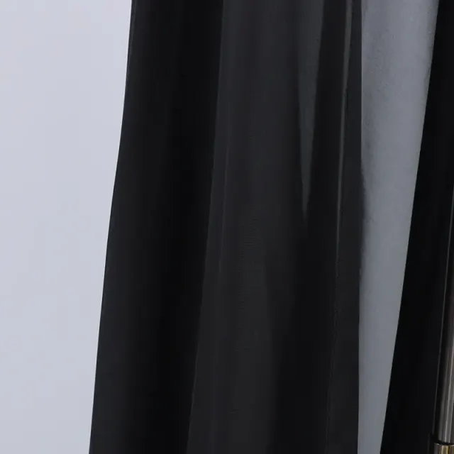 Women's Sheer Black Hooded Cape with Tie Closure detail 2