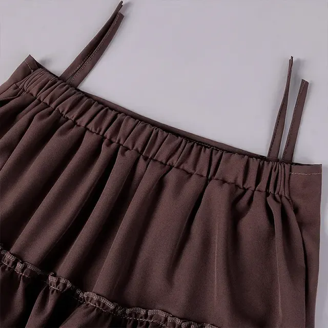 Women's Steampunk Gothic High-Low Drawstring Punk Skirt detail 8