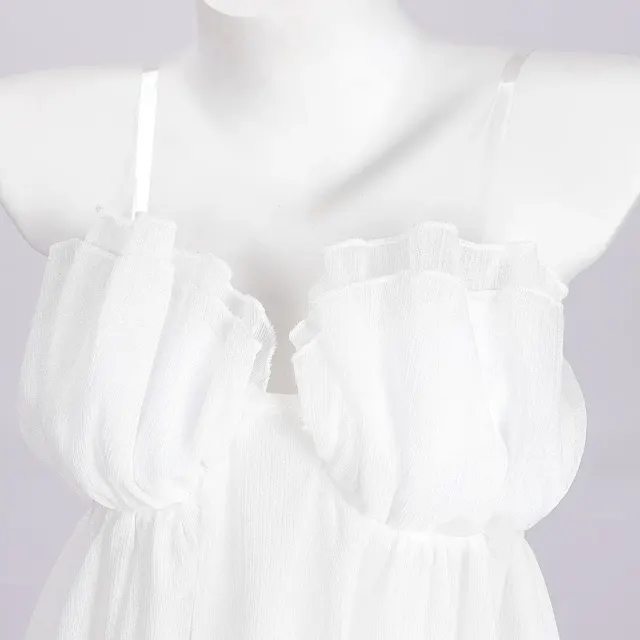 Women's Sexy Strapless Tulle Skirt Stage Costume Set detail 5