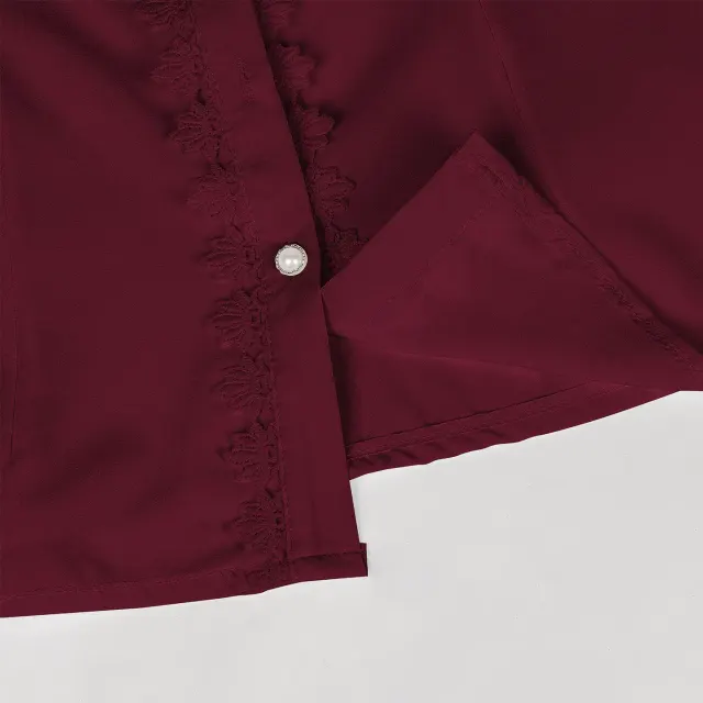 Women's Victorian Gothic Lace Embroidered Long-Sleeve Shirt detail 20