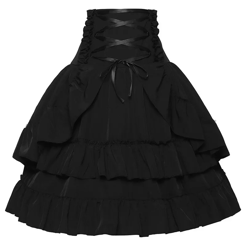 Women's Victorian Renaissance Layered High-Waist Court Skirt detail 1