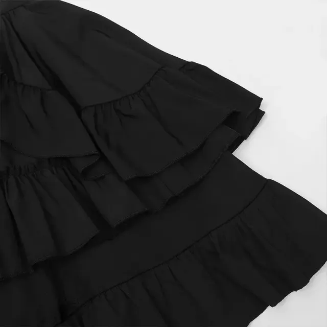 Mehrlagiger Damen-Hofrock mit hoher Taille im viktorianischen Renaissance-Stil Detail 5