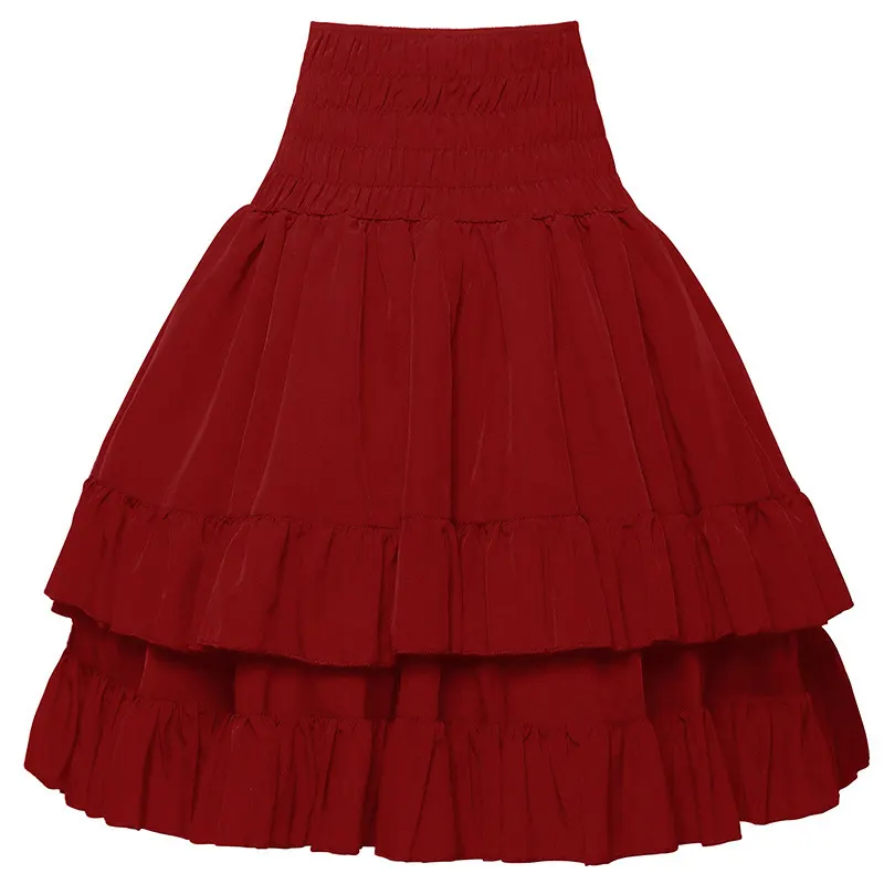 Women's Victorian Renaissance Layered High-Waist Court Skirt detail 10