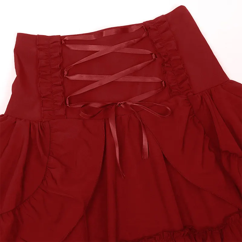 Women's Victorian Renaissance Layered High-Waist Court Skirt detail 11